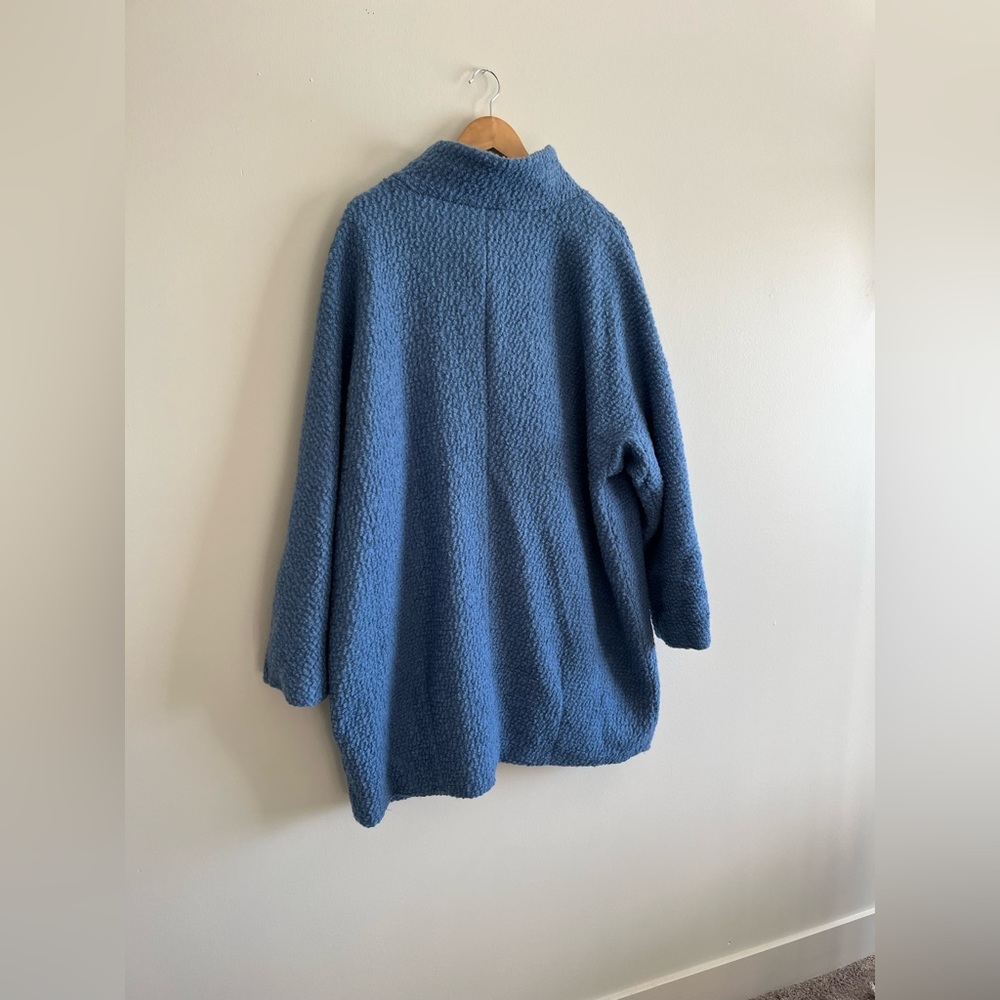 Jessica London Blue Wool Blend Winter Coat - Picture 7 of 9